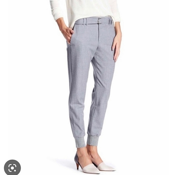 Vince Cashmere Wool Blend Belted Joggers Gray 10 - Picture 11 of 11